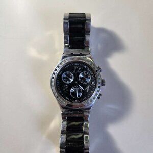 Swatch Quantz Stainless Steel Belt Sporty Unisex Watch
